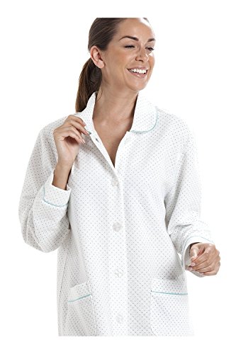 Camille Mujer Azul Punto Blanco Housecoat 46-48