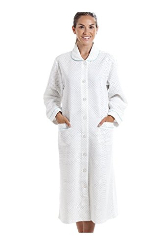 Camille Mujer Azul Punto Blanco Housecoat 46-48