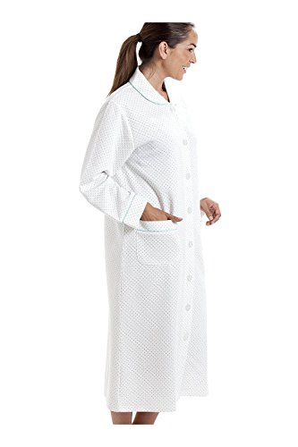 Camille Mujer Azul Punto Blanco Housecoat 46-48