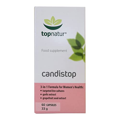 CANDISTOP - Complejo para Combatir Complicaciones por Hongo Candida. Eliminación de Infeccio de Candidiasis. Formula 100% Natural con Probióticos, Prebióticos, Extracto de Pomelo y Ajo