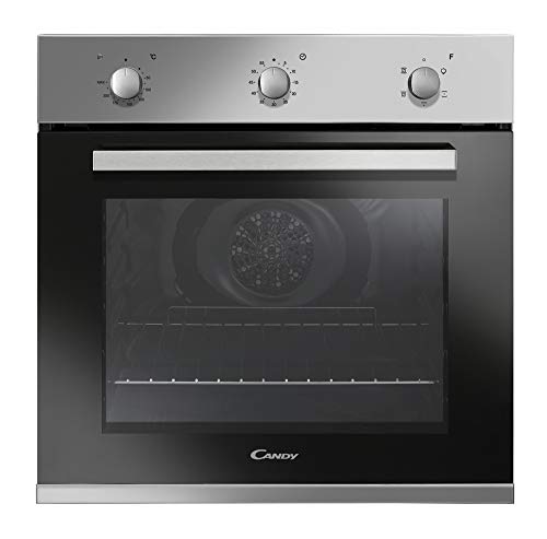 Candy FCP502X/E Horno eléctrico - Capacidad 65L, Puerta desmontable de doble cristal, Cuba para limpieza con agua, Inox, Clase A