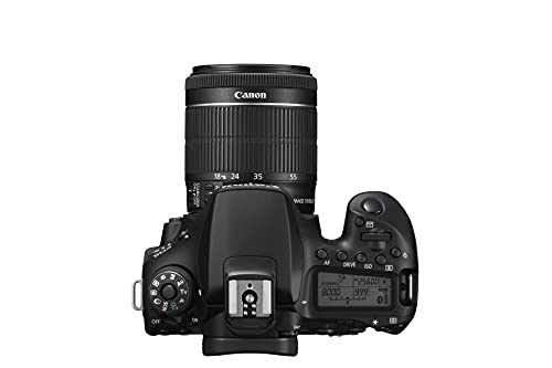 Canon EOS 90D - Cámara Réflex de 32.5 MP (Sensor APS-C, 45 Puntos AF, Disparos de 10fps, EOS Movie 4k+Full HD, Wi-fi, Bluetooth) Negro - Kit Cuerpo con Objetivo EF-S 18-55mm f/ 3.5-5.6 IS USM