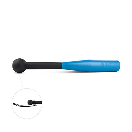 CAPITAL SPORTS Bludgeon Clubbell Maza de entrenamiento, clubbells, clubbells entrenamiento (musculación hombros brazos y manos, ejercicios pendulares, swing, negra/azul acero colado, 6 kg peso)