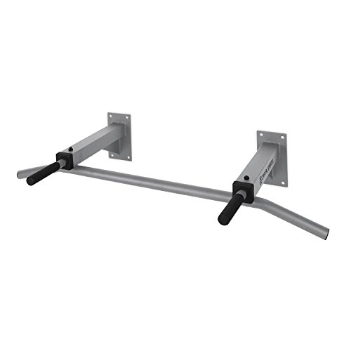 Capital Sports Tyro S1 - Barra dominadas, Dominadas con Base de Acero Resistente, Barra de dominadas de Pared hasta 350 kg, Asas de plástico, Zona de Agarre Antideslizante, Tacos de fijación, Blanco