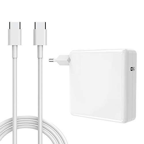 Cargador de 61W Compatible con Mac Book Pro Air, Cargador USB Tipo C de 61W para Mac Book 2016 2017 2018 2019 2020 Pro o Air y Otros teléfonos/Almohadillas/portátiles de Tipo C