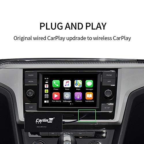 Carlinkit 2021 inalambrico CarPlay adaptador para Audi/Porsche/Volvo/Mercedes Benz/KIA/VW Original Car con CarPlay, Convierta el CarPlay con cable del automóvil original en inalámbrico