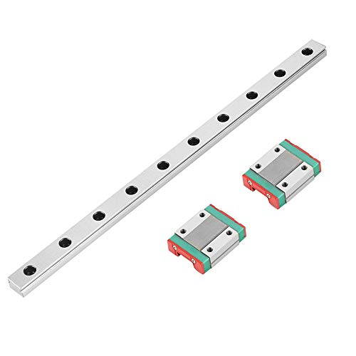 Carril guía lineal, 1 pieza 250 mm MGN12 Miniatura Carril guía lineal Carril 12 mm de ancho + 2 piezas Bloques deslizantes MGN12B