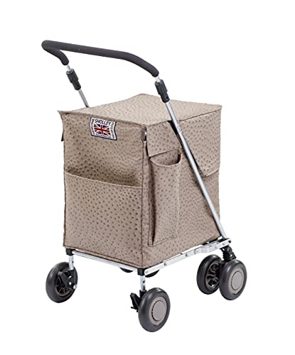 Carrito de compras Sholley Deluxe Range 'The Knightsbridge', carrito de compras, carrito de alimentación, 4 (6) ruedas, plegable, fuerte, estable, señoras, hombres y diseños unisex