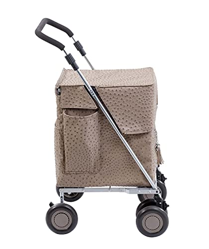 Carrito de compras Sholley Deluxe Range 'The Knightsbridge', carrito de compras, carrito de alimentación, 4 (6) ruedas, plegable, fuerte, estable, señoras, hombres y diseños unisex