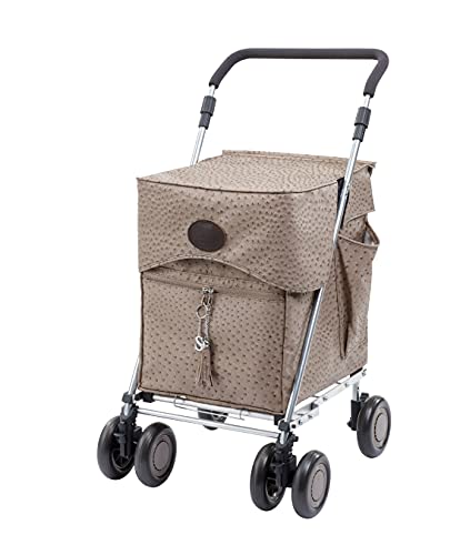 Carrito de compras Sholley Deluxe Range 'The Knightsbridge', carrito de compras, carrito de alimentación, 4 (6) ruedas, plegable, fuerte, estable, señoras, hombres y diseños unisex