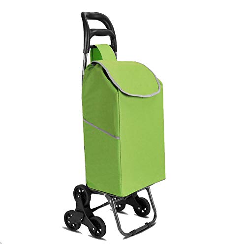 Carro de Compras Plegable Espesar el Carro de Equipaje de Escalada de Acero con Bolsa Impermeable Ruedas duraderas de PU Carro de Escalada portátil@36cm28cm95cm_36cm28cm95cm