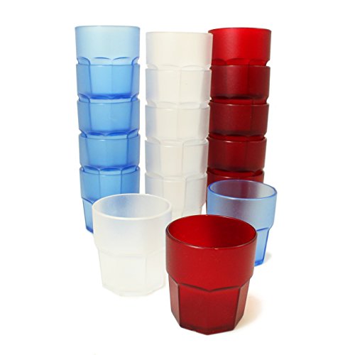 Cartaffini Agile Juego 6 Vasos irrompibles, Azul, 6 Unidad