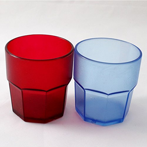 Cartaffini Agile Juego 6 Vasos irrompibles, Azul, 6 Unidad