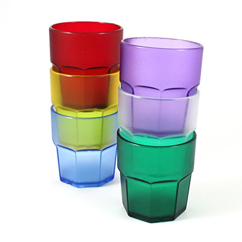 Cartaffini t28000vex6 Vasos, Policarbonato, Verde, 6 Unidad