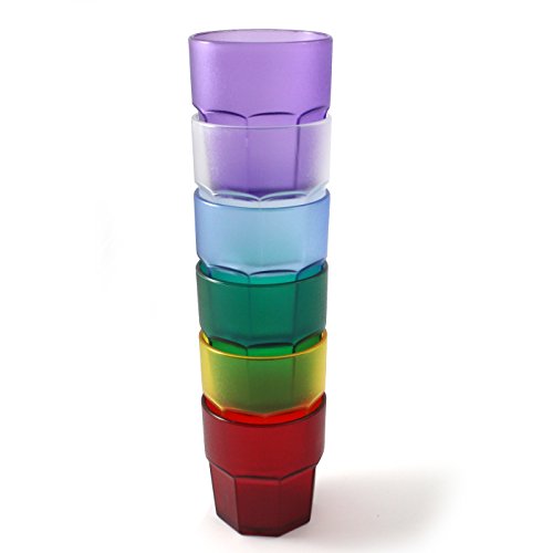 Cartaffini t28000vex6 Vasos, Policarbonato, Verde, 6 Unidad