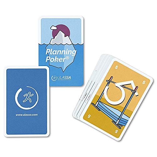 Cartas de póquer de planificación ágil - aumenta la comunicación y la motivación en tu equipo - para 4 personas - Versión de Ulassa