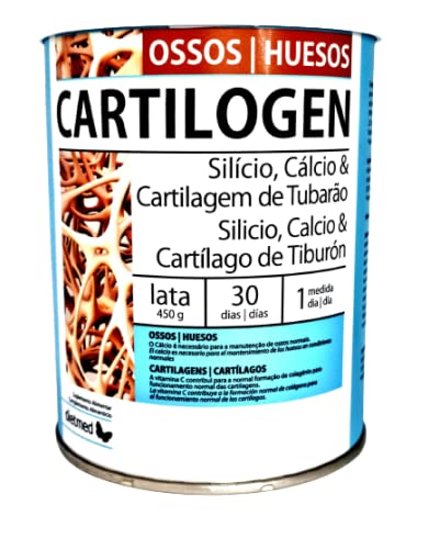 Cartilogen Silício, Calcio, Cartílago de tiburón Condroitina Magnesio Vitamina B1 B2 B6 Vitamina D3 Vitamina B12 D3 Aroma a limón