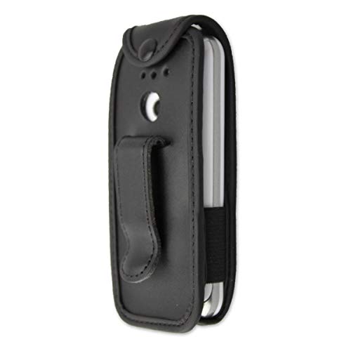 caseroxx Bolsa de Cuero con Clip para el cinturón para Thomson Serea 51, Funda Carcasa de Cuero Real en Negro