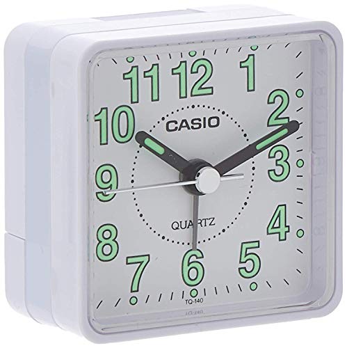 Casio Collection Despetador TQ140, Blanco, Talla única