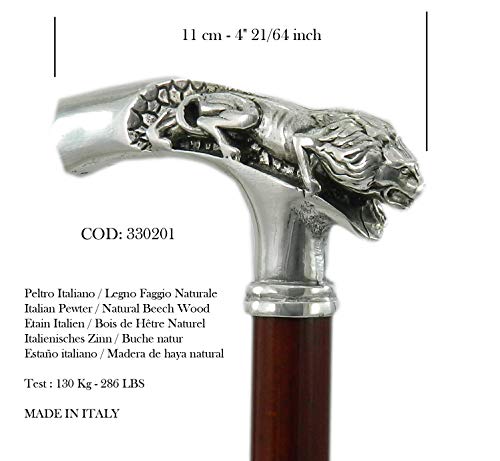 Cavagnini Bastón de paseo ancianos personalizado madera metal equilibrado hombre mujer Italy