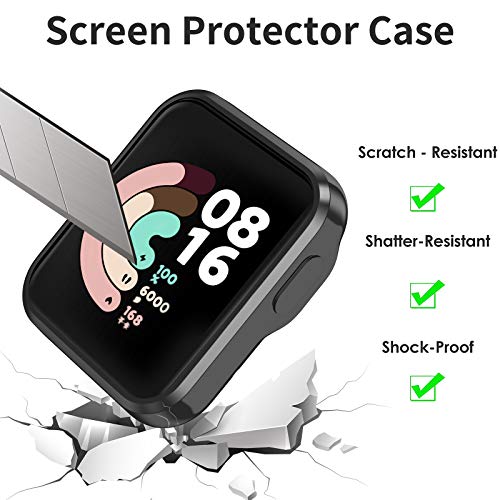 CAVN Protector de Pantalla Compatible con Xiaomi Mi Watch Lite/Redmi Watch Lite, Funda Suave TPU Protector [2-Piezas], Anti-Rasguños Ultra Transparente Protección Funda para Mi Watch Lite