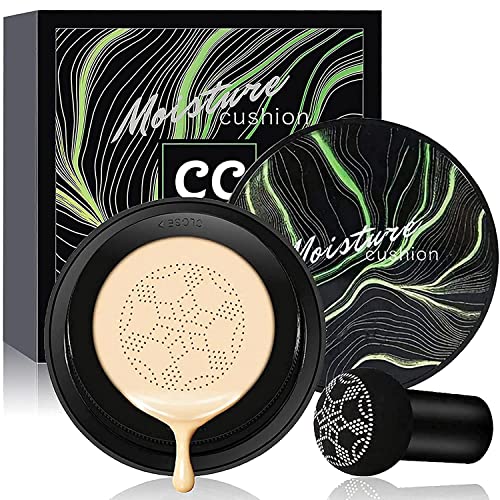 CC Crema, Cojín De Aire BB Cream, Cojín De Aire CC Cream, La Cabeza De Hongos BB Cream, Cojín de Aire Mushroom Head Resistente al Agua CC Cream(01 Marfil)