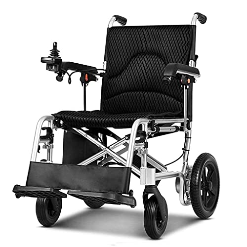 CCAN Silla de Ruedas Ligera, Plegable, eléctrica, para discapacitados, Carrito Plegable, Scooter para discapacitados, Capacidad de acción compensatoria, Silla eléctrica, B, 6Ah Interesting Life