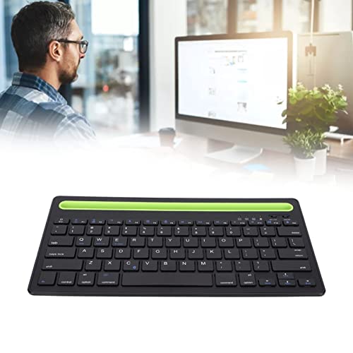 CCYLEZ Teclado Inalámbrico con Soporte para Teléfono Móvil Y Tableta, Sistema Múltiple, 2 Canales, Bluetooth3.0, Teclado, Diseño De Pie De Tijera, Teclados Ergonómicos para Juegos, Oficina, Hogar