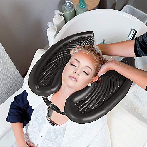 CDIYTOOL Lavabo inflable para el cabello, lavabo portátil para la ducha de cabecera para ancianos, discapacitados, embarazadas, lesionadas, lavabo móvil para lavar el cabello en la cama (con bomba)