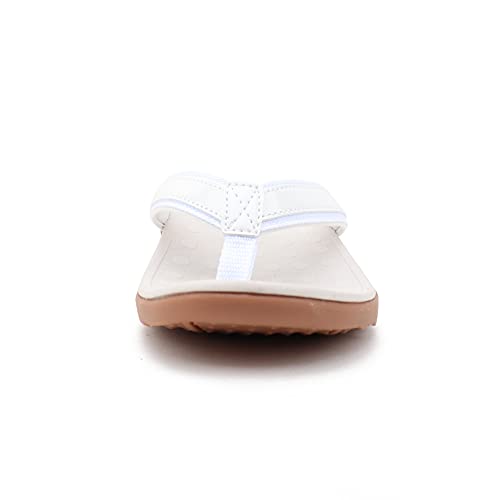 CELANDA Sandalias de Dedo para Mujer Chanclas Apoyo de Arco Antideslizantes Flip Flop Verano Piscina Sandalias de Playa Comodas Caminar Ortopedicas Zapatos Talla Blanco 41EU