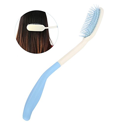 Cepillo y peine suave de mango largo, Cepillo de peine y mango largo Cepillo de pelo peine de manija larga Cepillo ergonómico de peine largo antideslizante(Hair Brush)