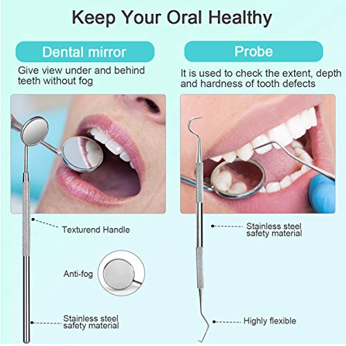 Cepillos de Dientes,Jkevow Limpieza de los Dientes Cepillos Dentales, Limpieza Dental Bucal Limpiador Kit con 3 Modos 2 cabezales