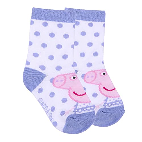 CERDÁ LIFE'S LITTLE MOMENTS 2200007756_T1516-C81 Pack de 5 Calcetines de Algodón de Peppa Pig para Niña con Licencia Oficial Disney, Multicolor, 15-16 para Niñas