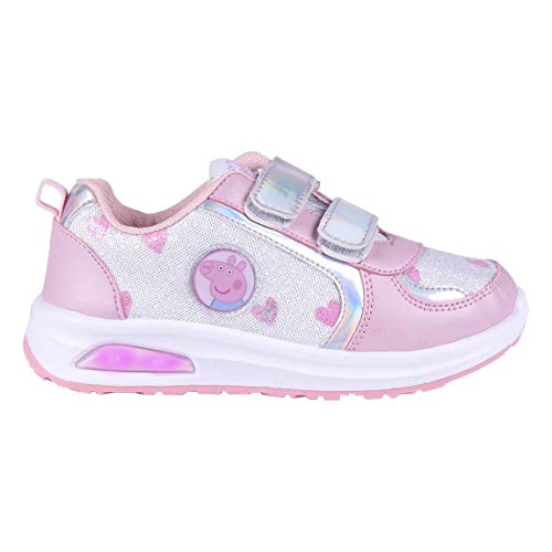 CERDÁ LIFE'S LITTLE MOMENTS Zapatillas con Luces para Niñas de Peppa Pig con Licencia Oficial Nickelodeon, Deportivas, Multicolor, 24 EU