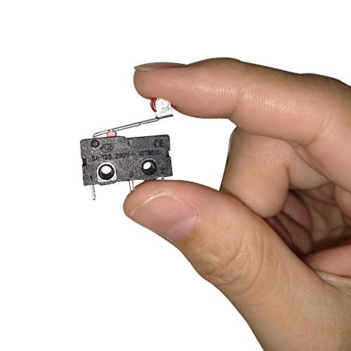 CESFONJER 12 PCS Micro-Roller Palanca Brazo Abierto Cierre Limite Interruptor 125V – 250V 5A PCB Microinterruptor