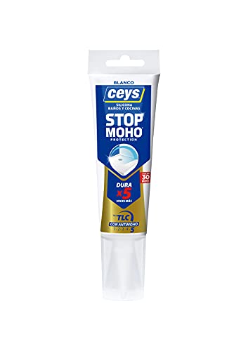 CEYS - Silicona Blanca Stop Moho Xpress, Tubo 125 ml, Blanco