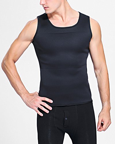 Chaleco Deportivo para Hombres Faja Reductora Adelgazante Neopreno Camisetas Deportes Fitness Transpiración Quema de Grasa Faja Abdome Adelgaza Compresion de Sauna Deportivo Negro 5XL