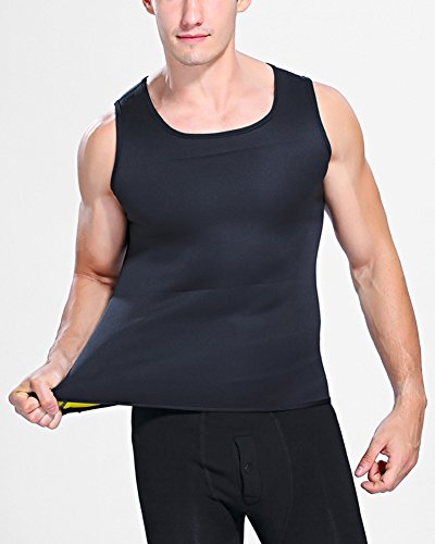 Chaleco Deportivo para Hombres Faja Reductora Adelgazante Neopreno Camisetas Deportes Fitness Transpiración Quema de Grasa Faja Abdome Adelgaza Compresion de Sauna Deportivo Negro 5XL