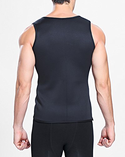 Chaleco Deportivo para Hombres Faja Reductora Adelgazante Neopreno Camisetas Deportes Fitness Transpiración Quema de Grasa Faja Abdome Adelgaza Compresion de Sauna Deportivo Negro 5XL