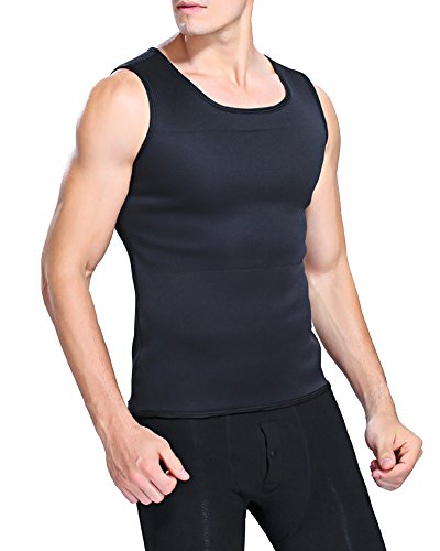 Chaleco Deportivo para Hombres Faja Reductora Adelgazante Neopreno Camisetas Deportes Fitness Transpiración Quema de Grasa Faja Abdome Adelgaza Compresion de Sauna Deportivo Negro 5XL