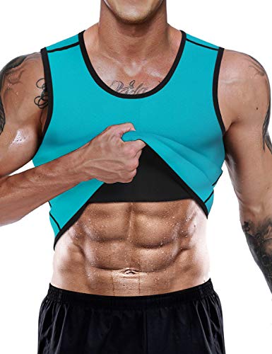 Chaleco sin mangas LaLaAreal, para hombre, de neopreno, de 10 mm, con cremallera, para pérdida de peso, desarrollo muscular, resistencia cardiovascular y fuerza muscular