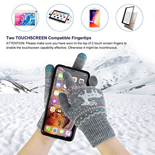 Chalier Guantes Touch screen para Mujer, Guantes Tactiles de Invierno son Adecuados para Exteriores