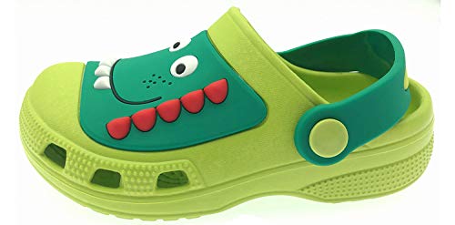 ChayChax Zuecos Unisex Niños Lindo Sandalias de Playa y Piscina Infantil Niña Niño Antideslizante Zapatillas Verano Zapatos de Jardín Agua, Verde, 29/30 EU