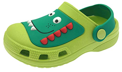 ChayChax Zuecos Unisex Niños Lindo Sandalias de Playa y Piscina Infantil Niña Niño Antideslizante Zapatillas Verano Zapatos de Jardín Agua, Verde, 29/30 EU