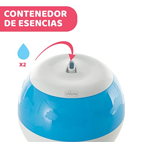 Chicco Humi Fresh, Humidificador Ultrasónico para Bebés y Niños, Vapor Frío, No Quema, Silencioso para Noches Tranquilas, Depósito de Esencias, Apagado Automático, Duración 8 Horas