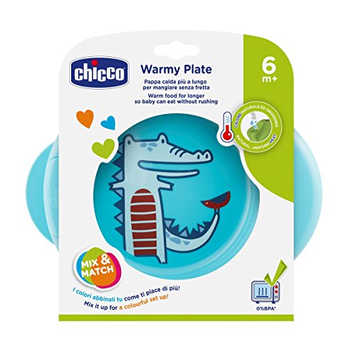 Chicco Warmy Plate - Plato termo 2 en 1, 6 m+, azul