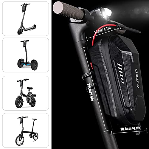 CHICLEW Bolsa de Scooter Eléctrica para Adultos, Scooter Bolsa de Tubo Frontal Bolsa de Manillar, Bolsa Almacenamiento Grande Impermeable para Xiaomi MI Mijia M365 Pro Sedway Ninebot ES1 ES2 ES3 ES4