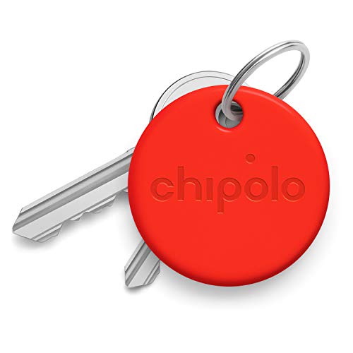 CHIPOLO One (2020) - 1 Pack - Localizador de Llaves, Rastreador Bluetooth para Llaves, Bolso, Buscador de Objetos. Alertas gratuitas de Fuera de Alcance. Compatible con iOS y Android (Rojo)