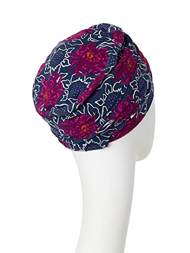 Christine Headwear Gorro Lotus colección otoño/invierno en bambú para mujeres en tratamiento de quimioterapia (estampado otoño artístico)