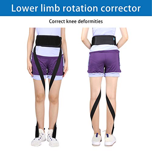 Cinturón de Corrección de Piernas, ANGGREK Cinturón de Corrección de Piernas en Forma de X/o Ajustable Corrector Postura Rodilla Cinturón Moldeador de Piernas Cinturón Corrector de Postura (L)